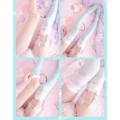 Lolita Cosplay Ocean AcalephCute Harajuku Over-knee Stockings EG15522 -EgrilDoll Fashion Outlet Store lolita cosplay ocean acalephcute harajuku over knee stockings eg15522 socks 123