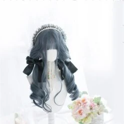 Lolita Fog Blue Long Curly Wig SP16298 -EgrilDoll Fashion Outlet Store lolita fog blue long curly wig sp16298 813
