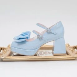 Lolita Pastel Bow Knot Mary Janes Lolita Shoes ON07 -EgrilDoll Fashion Outlet Store lolita pastel bow knot mary janes shoes on07 sky blue 7 5 a pair of bows 34 446