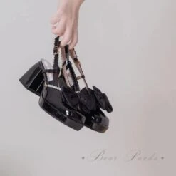 Lolita Pastel Bow Knot Mary Janes Lolita Shoes Sandals ON06 -EgrilDoll Fashion Outlet Store lolita pastel bow knot mary janes shoes sandals on06 115