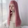 Lolita Pink Princess Cut Long Straight Wig EE0788
