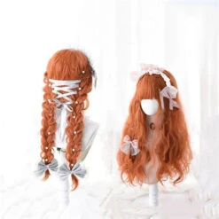 Lolita Pumpkin Long Curly Wig EG15560 -EgrilDoll Fashion Outlet Store lolita pumpkin long curly wig eg15560 wigs 274