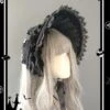 Lolita Retro Lace Trimming Half-head Bonnet EG17622