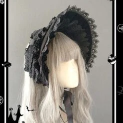 Lolita Retro Lace Trimming Half-head Bonnet EG17622