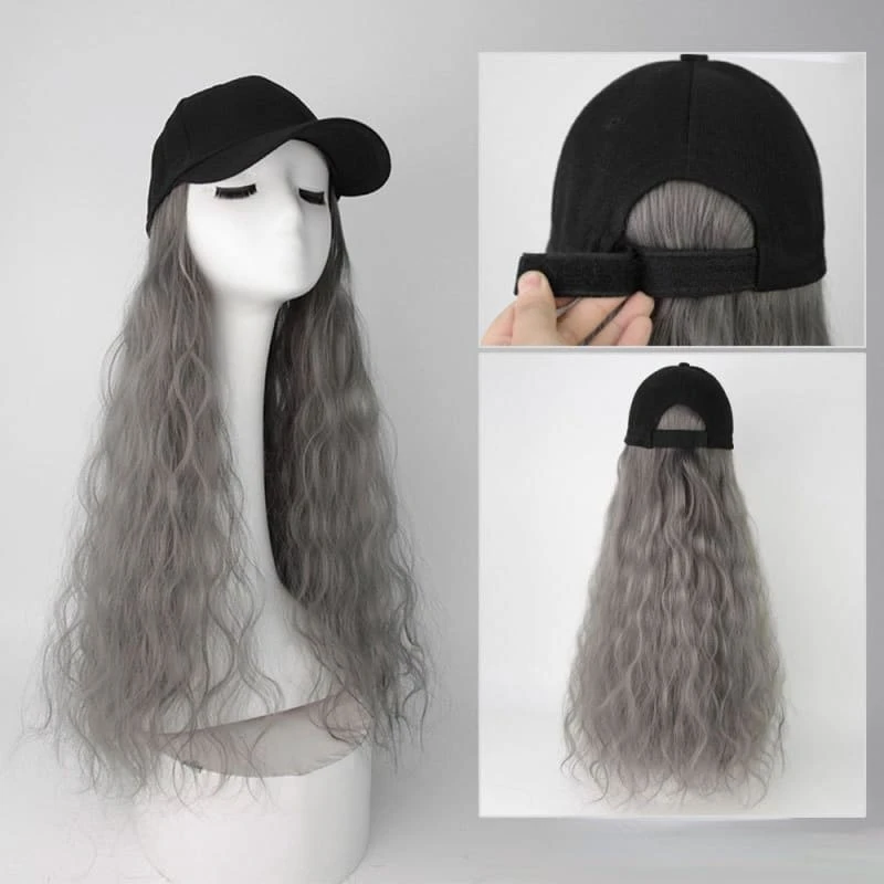 Long Wavy Baseball Cap Adjustable Curly Wig BE298 2 Long Wavy Baseball Cap Adjustable Curly Wig BE298 - Image 2