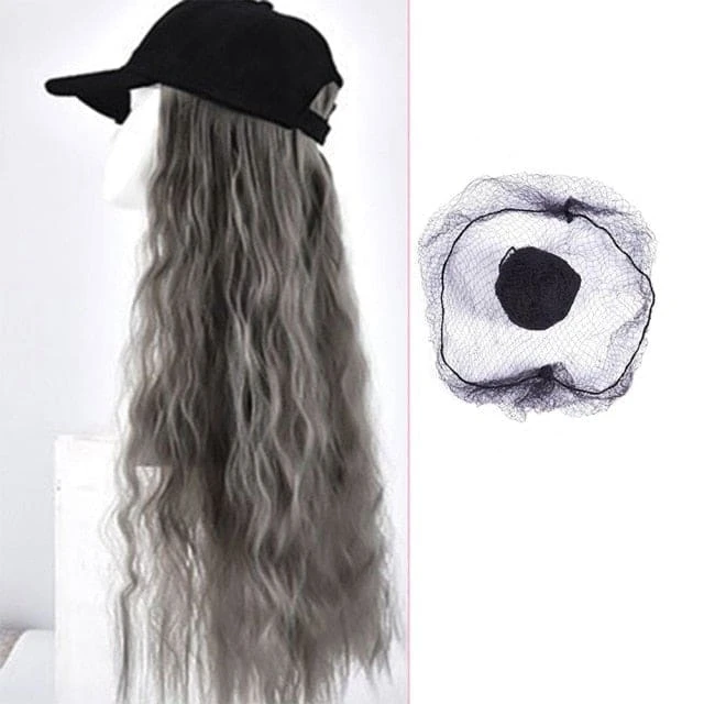 Long Wavy Baseball Cap Adjustable Curly Wig BE298 3 Long Wavy Baseball Cap Adjustable Curly Wig BE298 - Image 3
