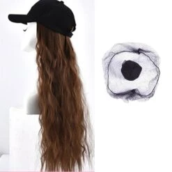 Long Wavy Baseball Cap Adjustable Curly Wig BE298 17 Long Wavy Baseball Cap Adjustable Curly Wig BE298 -EgrilDoll Fashion Outlet Store long wavy baseball cap adjustable curly wig be298 658