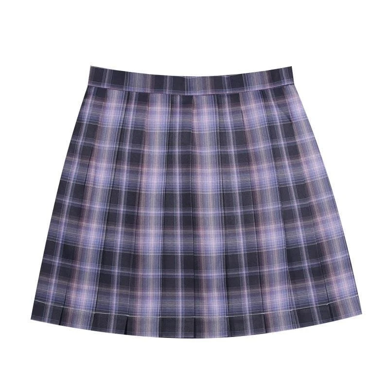 Long/Short Sleeve High Waist Plaid Pleated Skirts JK School Uniform SS0810 11 Long/Short Sleeve High Waist Plaid Pleated Skirts JK School Uniform SS0810 - Image 11