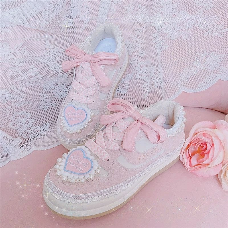 LOVE Cookie Kawaii Pastel Sneaker Shoes ON527 2 LOVE Cookie Kawaii Pastel Sneaker Shoes ON527 - Image 2