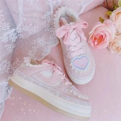LOVE Cookie Kawaii Pastel Sneaker Shoes ON527 9 LOVE Cookie Kawaii Pastel Sneaker Shoes ON527 -EgrilDoll Fashion Outlet Store love cookie kawaii pastel sneaker shoes on527 595