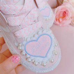 LOVE Cookie Kawaii Pastel Sneaker Shoes ON527 13 LOVE Cookie Kawaii Pastel Sneaker Shoes ON527 -EgrilDoll Fashion Outlet Store love cookie kawaii pastel sneaker shoes on527 sole 3cm 35 764
