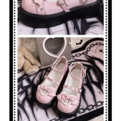 Lovely Bows And Hearts Kawaii Lolita Shoes ON269 -EgrilDoll Fashion Outlet Store lovely bows and hearts kawaii lolita shoes on269 pink 34 580