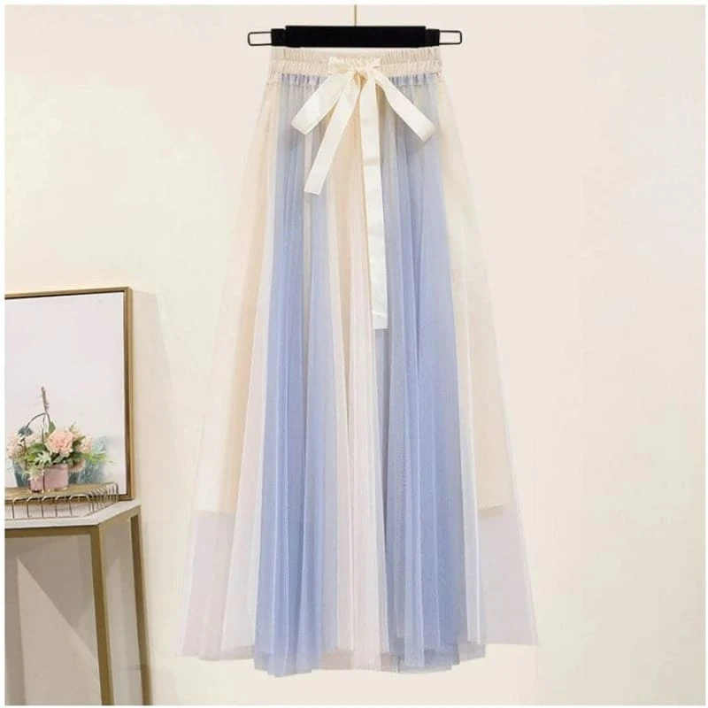 Moon And Stars Kawaii Pastel Sweater Tulle Skirt Two Pieces Set ON233 8 Moon And Stars Kawaii Pastel Sweater Tulle Skirt Two Pieces Set ON233 - Image 8