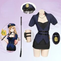 My Dress-up Darling Kitagawa Marin Police Cosplay Costume ON198 -EgrilDoll Fashion Outlet Store my dress up darling kitagawa marin police cosplay costume on198 200