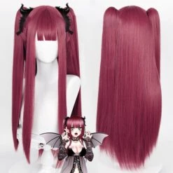 My Dress-Up Darling Succubus Riz Marin Kitagawa Gradient Rose Red Twintails Wig EG17536