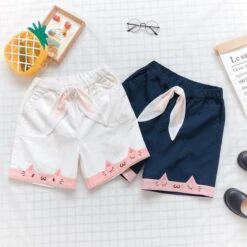 Navy Blue Mori Girl Kawaii Kitten Shorts EG15769 -EgrilDoll Fashion Outlet Store navy blue mori girl kawaii kitten shorts eg15769 882