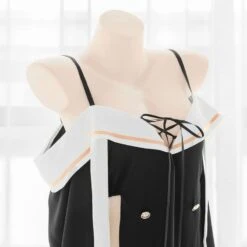 Nun Style Sailor Suspenders Cross Long Sleeves Lingerie Dress EE0957 -EgrilDoll Fashion Outlet Store nun style sailor suspenders cross long sleeves lingerie dress ee0957 589