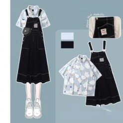 Ollie Sweet Overalls Set ON298 -EgrilDoll Fashion Outlet Store ollie sweet overalls set on298 duck shirt s 893