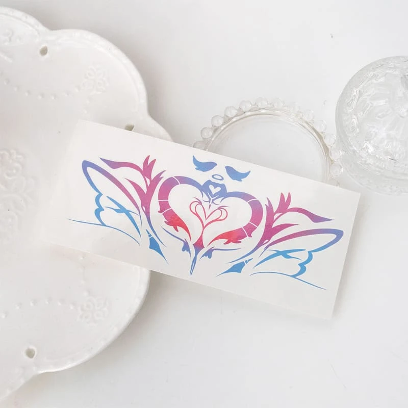 Pastel Rainbow Soft Wings Harts Womb Tattoo ON329 2 Pastel Rainbow Soft Wings Harts Womb Tattoo ON329 - Image 2