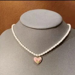 Pearl Tulip Heart Temperament Clavicle Chain Earrings -EgrilDoll Fashion Outlet Store pearl tulip heart temperament clavicle chain earrings 375