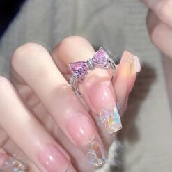 Pink Bow Ring - Lovesickdoe -EgrilDoll Fashion Outlet Store pink bow ring lovesickdoe as photo 521