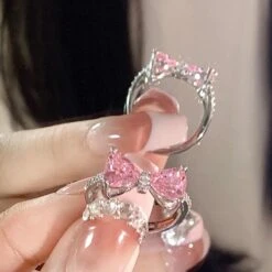 Pink Bow Ring - Lovesickdoe