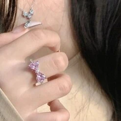 Pink Bow Ring - Lovesickdoe -EgrilDoll Fashion Outlet Store pink bow ring lovesickdoe as photo 764