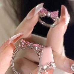 Pink Bow Ring - Lovesickdoe -EgrilDoll Fashion Outlet Store pink bow ring lovesickdoe as photo 916