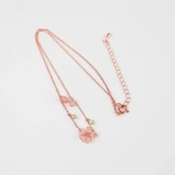 Pink Flower Necklace -EgrilDoll Fashion Outlet Store pink flower necklace 688
