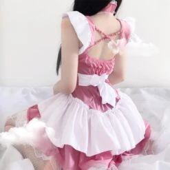 Pink Lolita Women Maid Cosplay Kawaii Lingerie EG139 -EgrilDoll Fashion Outlet Store pink lolita women maid cosplay kawaii lingerie eg139 set 251