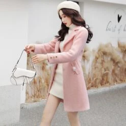 Pink Princess Winter Mid Coat Jacket WP001
