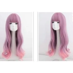 Pink Purple Mixed Color Long Curly Wig EG16263 -EgrilDoll Fashion Outlet Store pink purple mixed color long curly wig eg16263 wigs 652