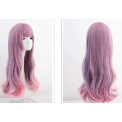 Pink Purple Mixed Color Long Curly Wig EG16263 -EgrilDoll Fashion Outlet Store pink purple mixed color long curly wig eg16263 wigs 947