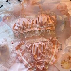 Pink White Cute Lace Comfy Lingerie Set ON91 12 Pink White Cute Lace Comfy Lingerie Set ON91 -EgrilDoll Fashion Outlet Store pink white cute lace comfy lingerie set on91 s 169