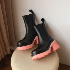 Pink/Blue/Green/Black Warm Round Toe Thick-soled Square Heel Boots BE490 9 Pink/Blue/Green/Black Warm Round Toe Thick-soled Square Heel Boots BE490 -EgrilDoll Fashion Outlet Store pinkbluegreenblack warm round toe thick soled square heel boots be490 432