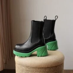 Pink/Blue/Green/Black Warm Round Toe Thick-soled Square Heel Boots BE490 7 Pink/Blue/Green/Black Warm Round Toe Thick-soled Square Heel Boots BE490 -EgrilDoll Fashion Outlet Store pinkbluegreenblack warm round toe thick soled square heel boots be490 778