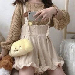 Popular Corduroy Ruffles Kawaii Leisure Rompers EG15788 19 Popular Corduroy Ruffles Kawaii Leisure Rompers EG15788 -EgrilDoll Fashion Outlet Store popular corduroy ruffles kawaii leisure rompers eg15788 439