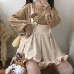Popular Corduroy Ruffles Kawaii Leisure Rompers EG15788 13 Popular Corduroy Ruffles Kawaii Leisure Rompers EG15788 -EgrilDoll Fashion Outlet Store popular corduroy ruffles kawaii leisure rompers eg15788 613