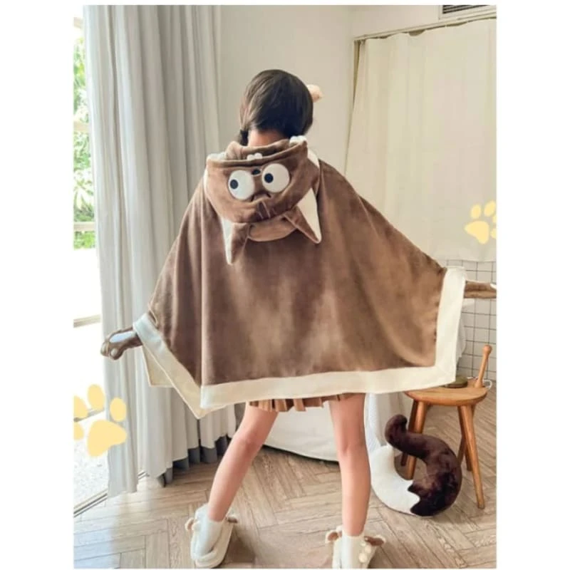 Pre-Sale Kawaii Anime Animal Fleece Cape ME41 6 Pre-Sale Kawaii Anime Animal Fleece Cape ME41 - Image 6