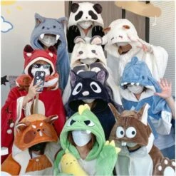 Pre-Sale Kawaii Anime Animal Fleece Cape ME41