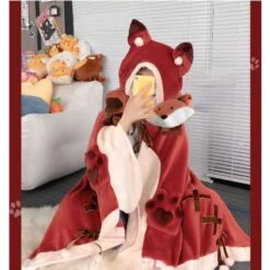 Pre-Sale Kawaii Anime Animal Fleece Cape ME41 18 Pre-Sale Kawaii Anime Animal Fleece Cape ME41 -EgrilDoll Fashion Outlet Store pre sale kawaii anime animal fleece cape me41 one size fits all fox sleeping blanket 822
