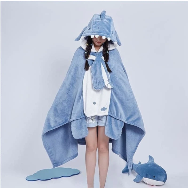 Pre-Sale Kawaii Anime Animal Fleece Cape ME41 2 Pre-Sale Kawaii Anime Animal Fleece Cape ME41 - Image 2
