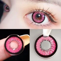 Princess Anime Kuro Hot Pink Contact Lenses ON450