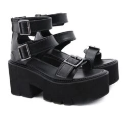 Punk Casual Style Thick Bottom Sandals EE0882