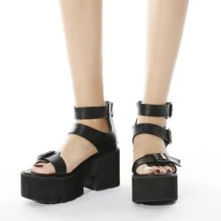 Punk Casual Style Thick Bottom Sandals EE0882 -EgrilDoll Fashion Outlet Store punk casual style thick bottom sandals ee0882 shoes 483