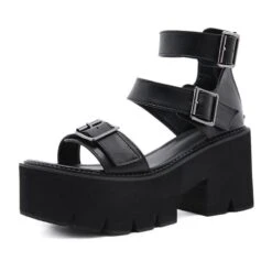 Punk Casual Style Thick Bottom Sandals EE0882 -EgrilDoll Fashion Outlet Store punk casual style thick bottom sandals ee0882 shoes 720