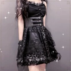 Punk Gothic Trendy Black Corset EG16321 7 Punk Gothic Trendy Black Corset EG16321 -EgrilDoll Fashion Outlet Store punk gothic trendy black corset ee0984 accessories 854
