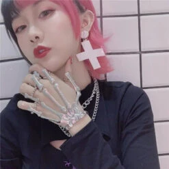 Punk Skeleton Ring Bracelet EG15307 -EgrilDoll Fashion Outlet Store punk skeleton ring bracelet eg15307 162