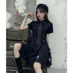 Punk Style Belts Short Sleeve Cross Dress EE0901 -EgrilDoll Fashion Outlet Store punk style belts short sleeve cross dress ee0901 173