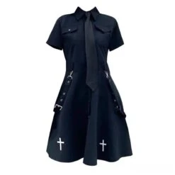 Punk Style Belts Short Sleeve Cross Dress EE0901 -EgrilDoll Fashion Outlet Store punk style belts short sleeve cross dress ee0901 293